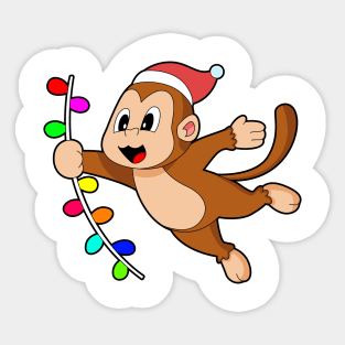 Monkey Christmas Liana Sticker